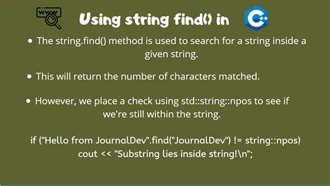 find in cpp|find function in string.